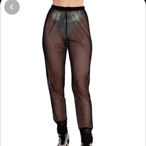 IHeartraves black mesh joggers